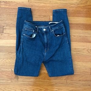 Zara High Rise Slim Fit Jeans - Medium Wash - 6